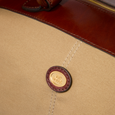 Borsone in pelle e tessuto small size | The Bridge