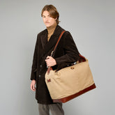 Borsone in pelle e tessuto big size | The Bridge