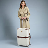 Trolley in pelle e policarbonato medium | The Bridge