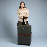 Trolley in pelle e policarbonato large | The Bridge