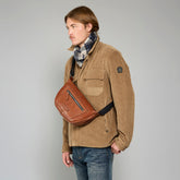 Marsupio uomo in pelle con zip frontale | The Bridge
