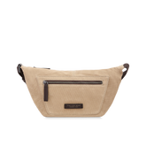 Marsupio uomo in pelle e tessuto con zip frontale - Nuovi arrivi uomo | The Bridge