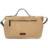 Borsone da viaggio in pelle e tessuto con tracolla | The Bridge