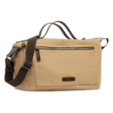 Borsone da viaggio in pelle e tessuto con tracolla | The Bridge