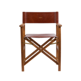 Sedia regista in legno e pelle | The Bridge