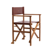 Sedia regista in legno e pelle | The Bridge