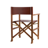 Sedia regista in legno e pelle | The Bridge