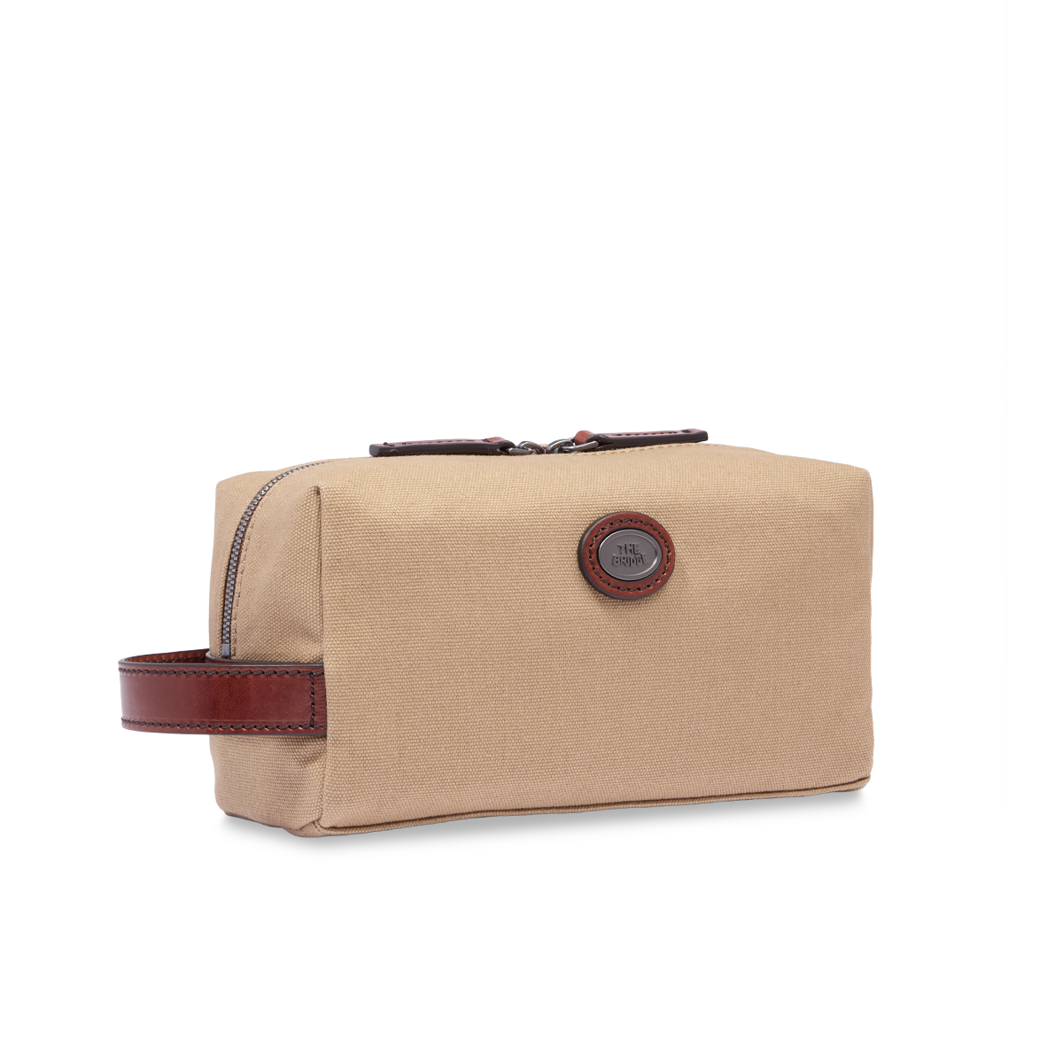 TOP Ridge Borsa Toilette Da Viaggio In Ecopelle Marrone Con Gancio E Tante Tasche - 4