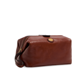 Beauty case pelle Story Viaggio - Marrone/oro - Collezione Viaggio | The Bridge
