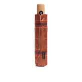 Ombrello compatto elegante - Marrone/oro | The Bridge