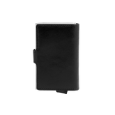 Portacarte in pelle a scatto con protezione rfid - Borse nere in pelle e accessori | The Bridge