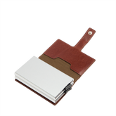 Portacarte in pelle a scatto con protezione rfid - Borse marroni in pelle e accessori | The Bridge