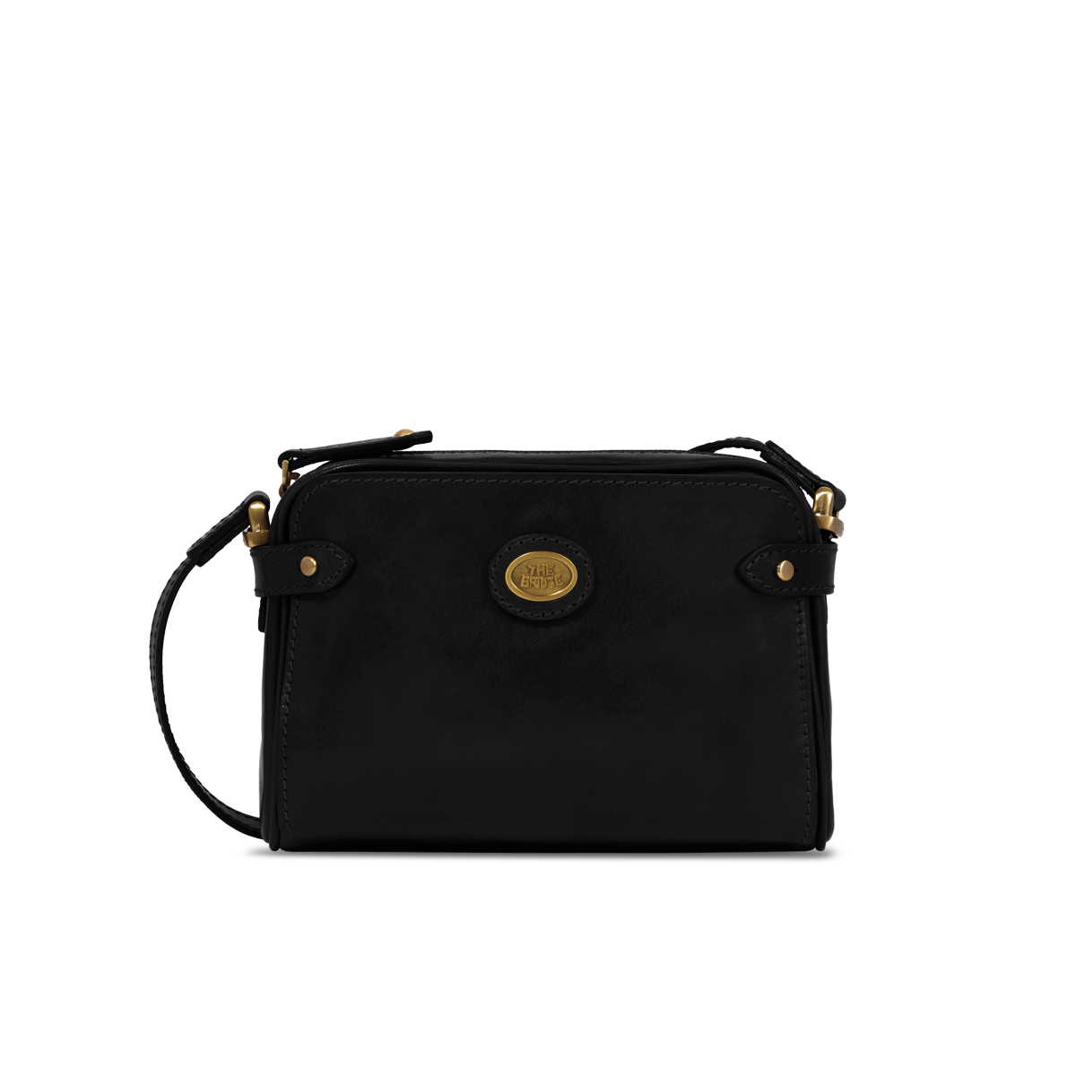 Borsa tracolla pelle NERO/ORO The Bridge