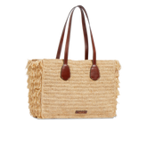 Borsa shopper in pelle e paglia di Vienna - Shopping bag donna | The Bridge