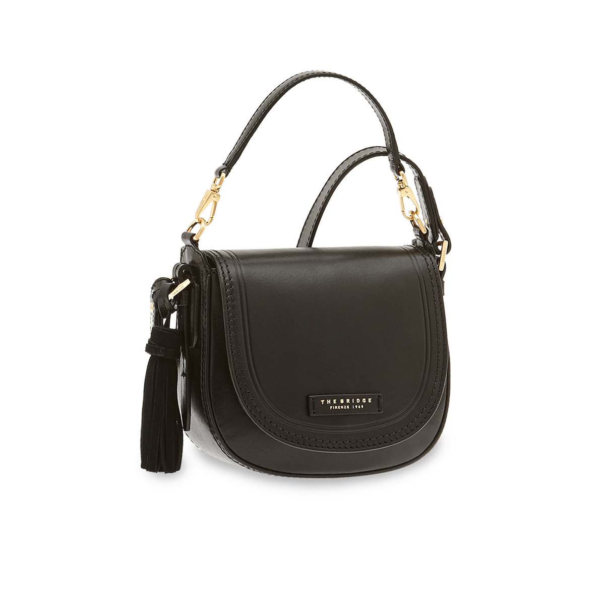 BORSA TRACOLLA NERO ORO The Bridge