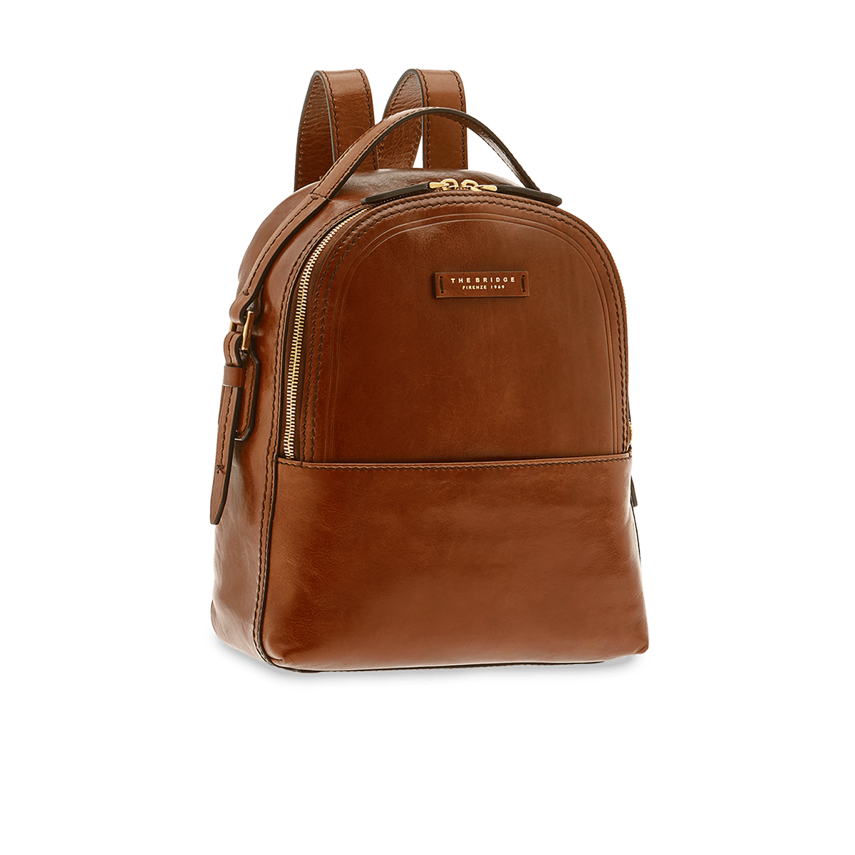 Zainetto in pelle da donna MARRONE/ORO The Bridge