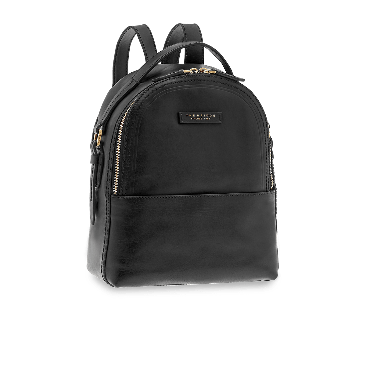 Zaino in pelle da donna NERO/ORO The Bridge