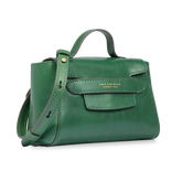 Borsa pelle donna con tracolla removibile - GREEN | The Bridge