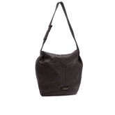 Borsa hobo donna in pelle martellata Marisa - Moka/oro | The Bridge