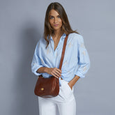 Borsa tracolla pelle chiusa con zip - all | The Bridge