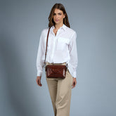 Borsa tracolla pelle chiusa con zip | The Bridge