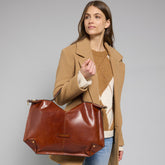 Borsa tracolla pelle chiusa con zip taglia l | The Bridge