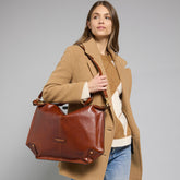 Borsa tracolla pelle chiusa con zip taglia l | The Bridge