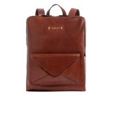 Zaino donna in pelle con tasca frontale - Zaini donna in pelle | The Bridge