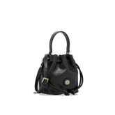 Borsa secchiello pelle con tracolla mini size Story - Nero/oro | The Bridge