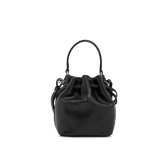 Borsa secchiello pelle con tracolla mini size Story - Nero/oro | The Bridge