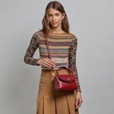 Mini borsa a mano in pelle con tracolla rimovibile | The Bridge