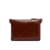 Borsa tracolla pelle chiusa con zip Frida - Marrone/oro - Borse artigianali donna | The Bridge