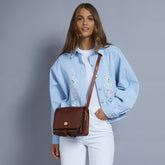 Borsa pelle tracolla a scomparti | The Bridge