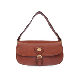 Borsa a spalla in pelle grande con patta frontale - BORSE A SPALLA | The Bridge