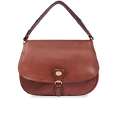 Borsa a spalla in pelle grande con patta frontale - Borse doppia funzione | The Bridge