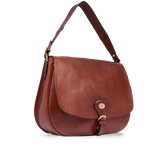 Borsa a spalla in pelle grande con patta frontale - Borse doppia funzione | The Bridge