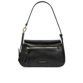 Borsa a tracolla in pelle con chiusura e zip frontale - BORSE A SPALLA | The Bridge