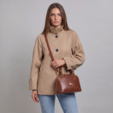 Borsa a mano pelle con tracolla removibile - Marrone | The Bridge