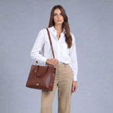 Borsa in pelle porta pc da donna | The Bridge