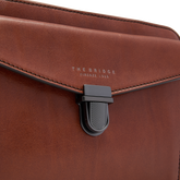 JSNOM Borsello Uomo Pelle Tracolla Piccola: Borsa Spalla con Tasca Posteriore Antifurto per Viaggio Scuola Lavoro Casual (Marrone