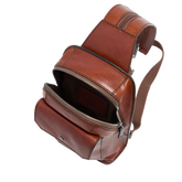 Zaino monospalla in pelle uomo | The Bridge