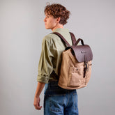 Zaino in pelle e tessuto uomo | The Bridge