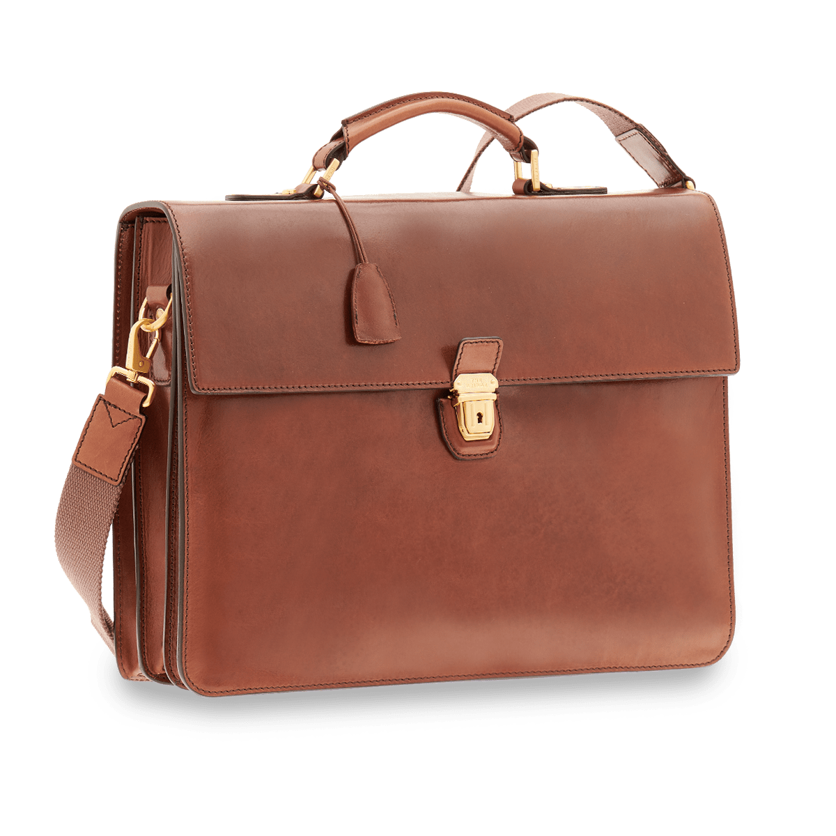 Valigetta In Pelle Bufalo Capitan Bue - Grande Capacità, Marrone, Per Laptop 14", YKK