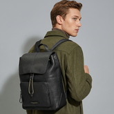 Zaino in pelle uomo - Nero | The Bridge