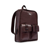 Zaino in pelle uomo una zip e tasche frontali - UOMO | The Bridge