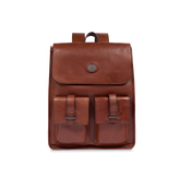 Zaino in pelle uomo con tasche frontali - UOMO | The Bridge