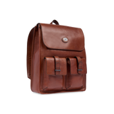 Zaino in pelle uomo con tasche frontali - UOMO | The Bridge