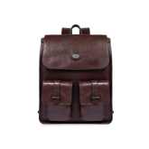 Zaino in pelle uomo con tasche frontali - Isaia Collection | The Bridge