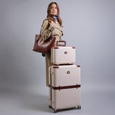 Beauty case in pelle e policarbonato | The Bridge