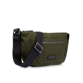 Marsupio uomo in pelle e tessuto con zip frontale - GREEN | The Bridge